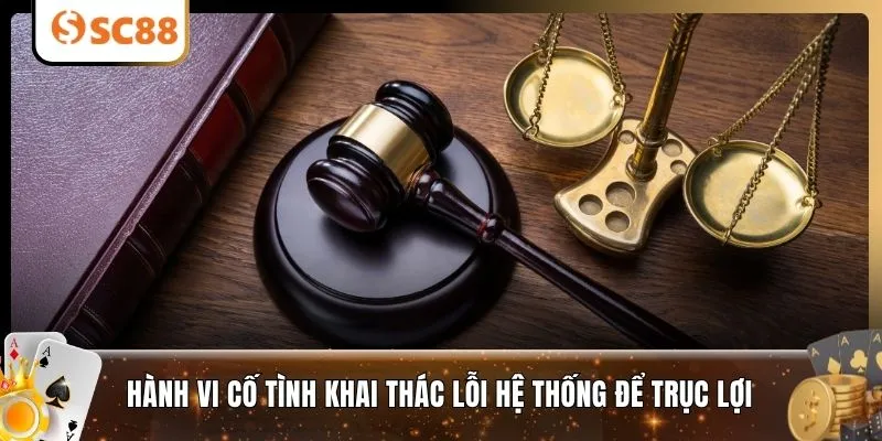 Hành vi cố tình khai thác lỗi hệ thống để trục lợi